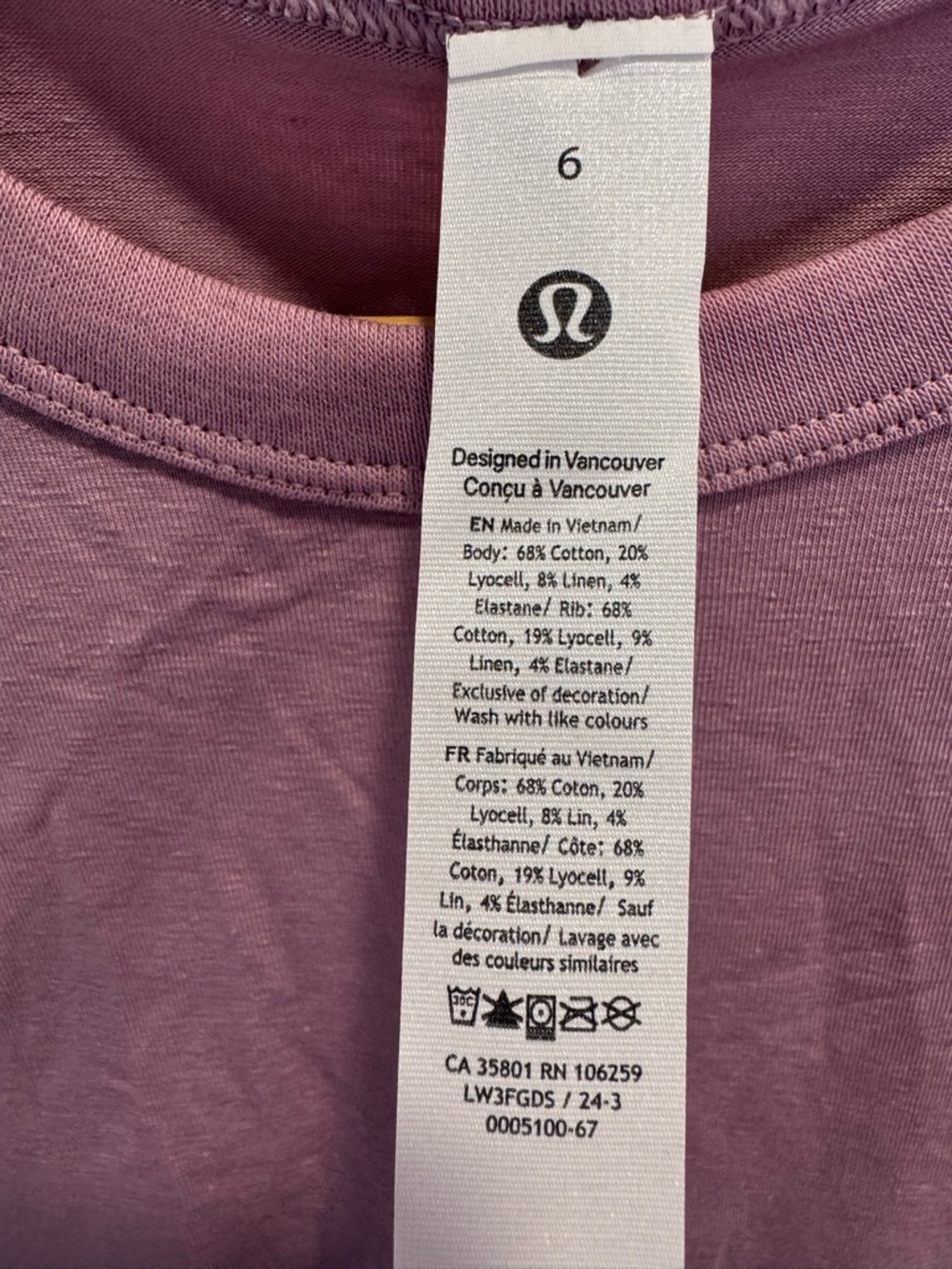 Lululemon Classic-Fit Cotton-Blend T-Shirt in Rose Blush Sz 6 - Picture 8 of 11